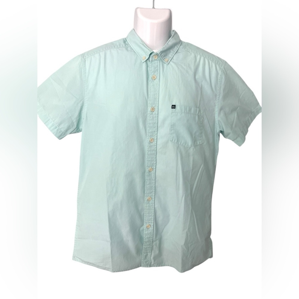 Quiksilver Blue Casual Button Down Shirt-M